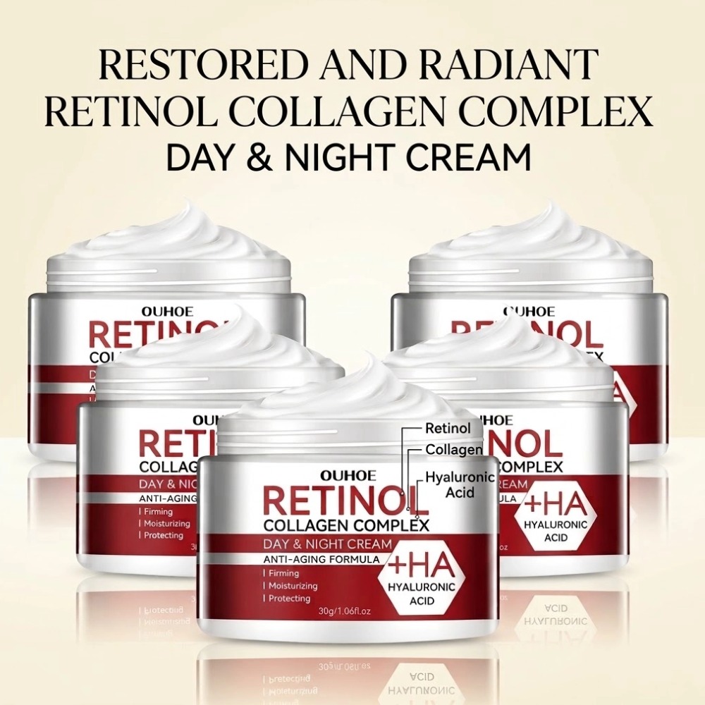 Retinol Cream - Retinol-Kollagen-Gesichtspflegecreme, feuchtigkeitsspendend, für tiefgehende Hydratation, geeignet