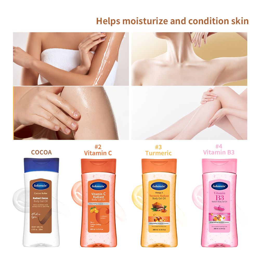 Skincare Glowing - Vitamin C Kurkuma Strahlendes Körpergel-Öl Feuchtigkeitsspendend