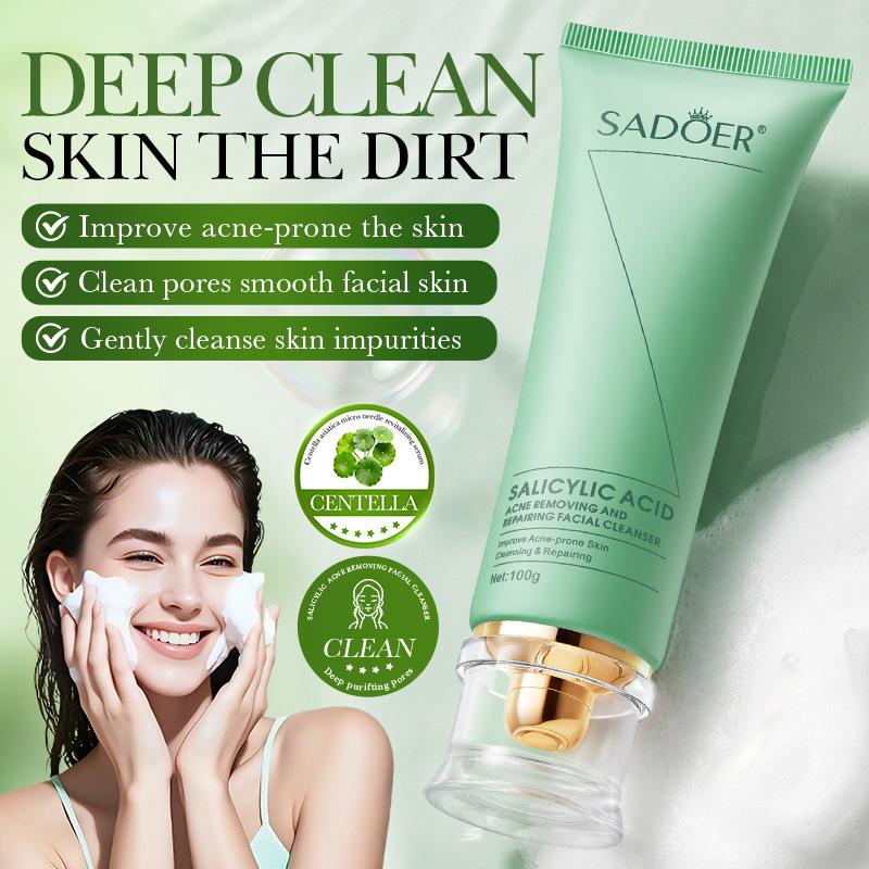Cleanser Face - 100g Salicylsäure Gesichtsreiniger Gesichtswaschschaum Feuchtigkeitsspendende Gesichtsreinigung