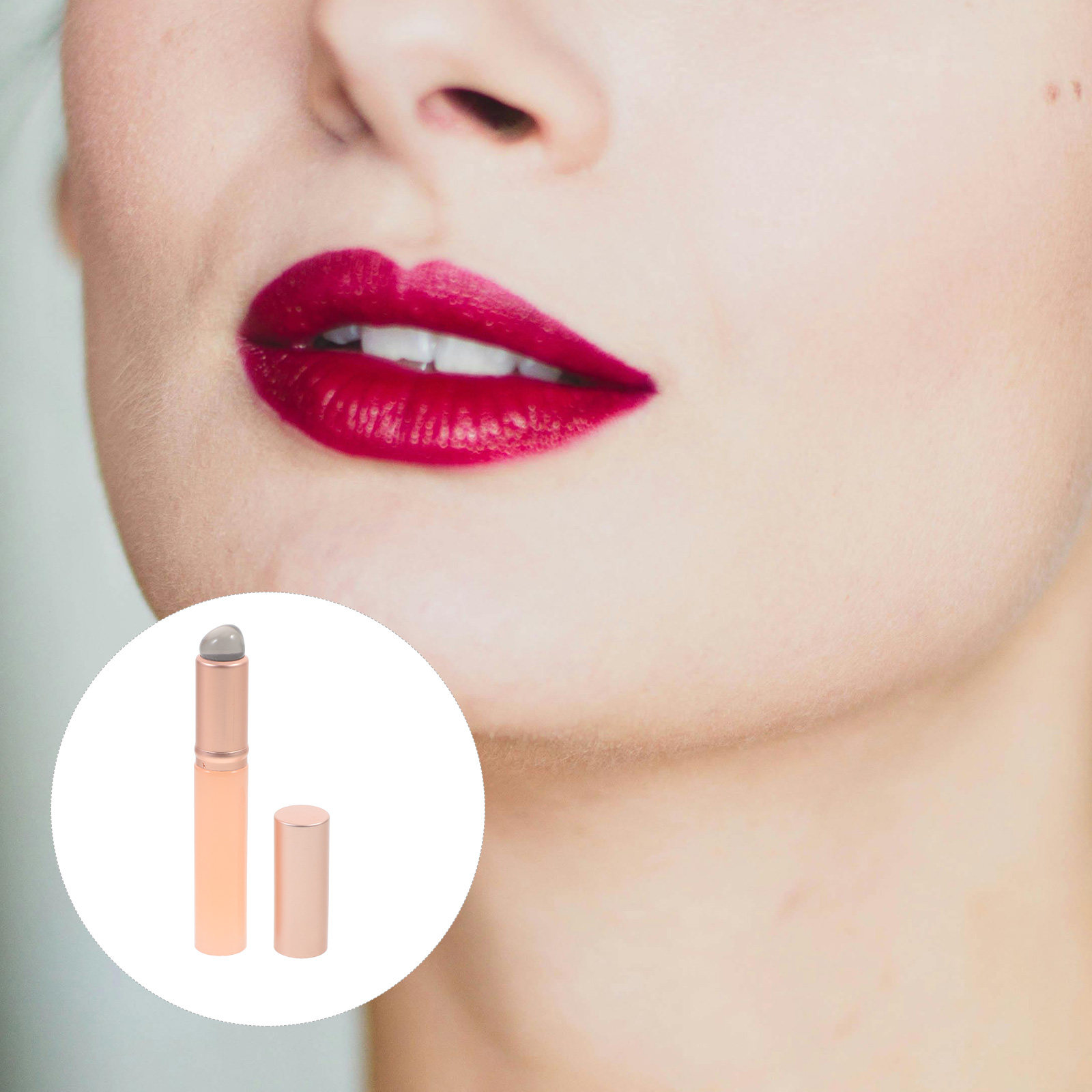 Lip Balm - 2-teiliges Silikon-Lippenapplikator-Set, Lippenstift, Lipgloss, Balsam, Peeling-Maske,