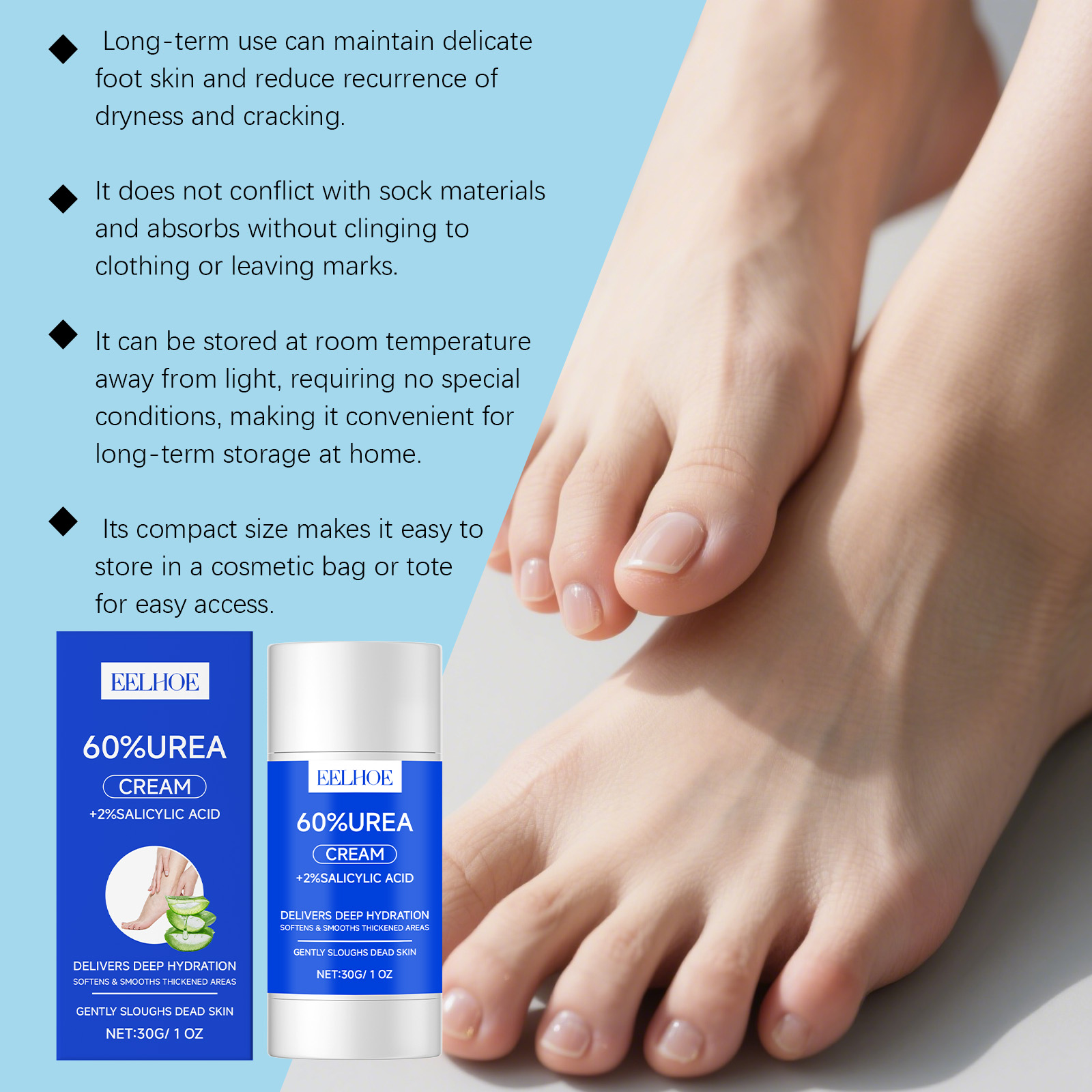 60 % Harnstoff-Fußcreme, nähre – Urea Foot Cream Bewertung und Preis